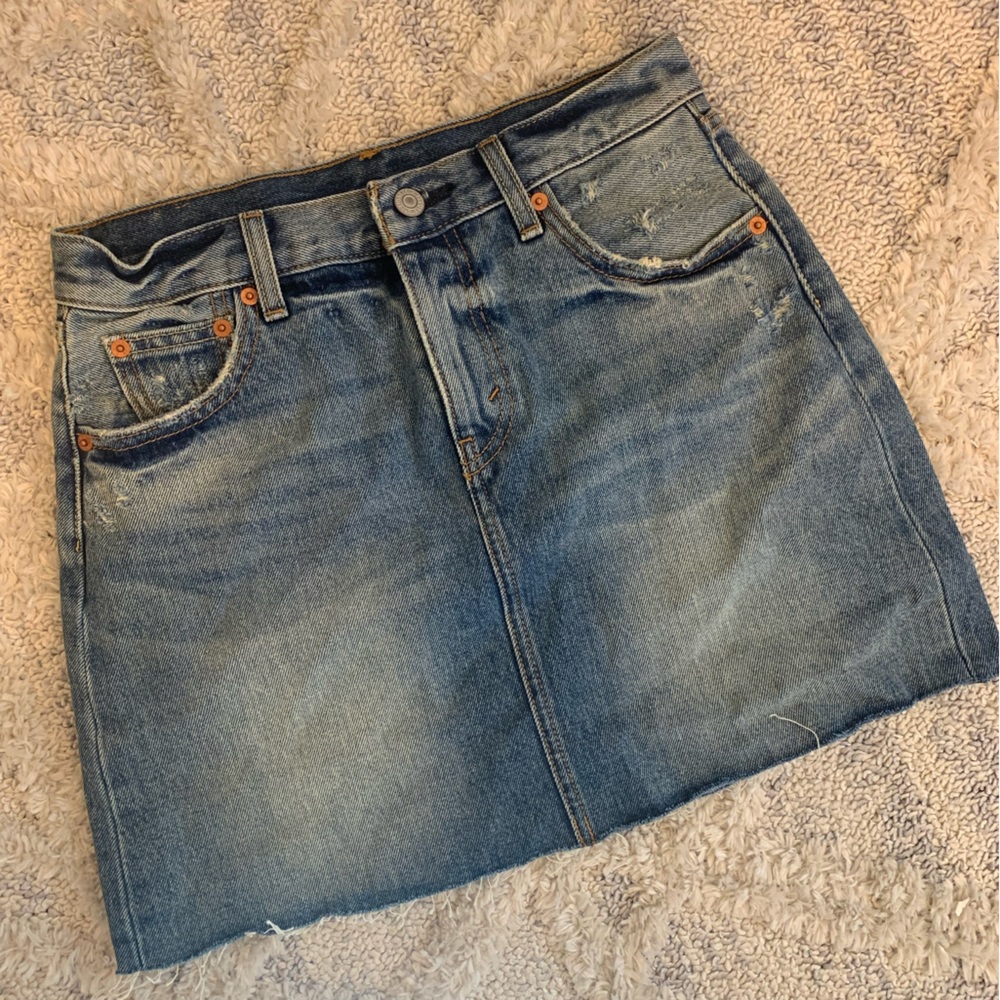 Levi’s denim Jean cutoff mini skirt